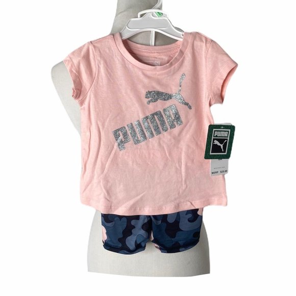 New Infant Girls Two Piece Shorts And Top Outfit Size 12 Months